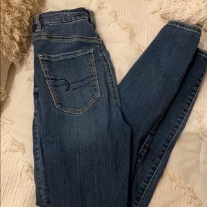 High Rise American Eagle Ripped Jeans